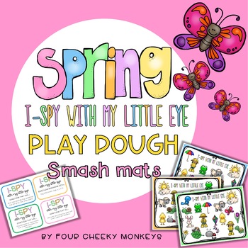 Preview of Spring Play Dough Smash Mats