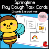 Spring Play Dough Task Cards for Kindergarten Literacy Center