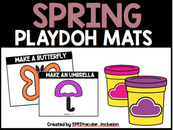 Preview of Spring Playdoh Mats-Fine motor practice