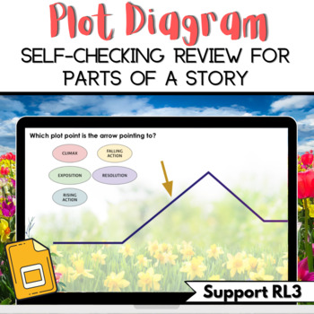 Preview of Spring Plot Self-Checking Test Prep Review | Support RL3 | Google Slides