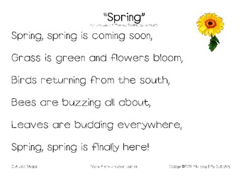 Spring Poem Pack by DillyDabbles | Teachers Pay Teachers