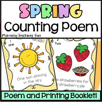 Spring 1-10 Counting Poem in color and Printing Booklet in black and white