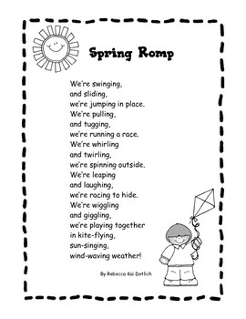 Spring Poem: Spring Romp by Kristal | Teachers Pay Teachers