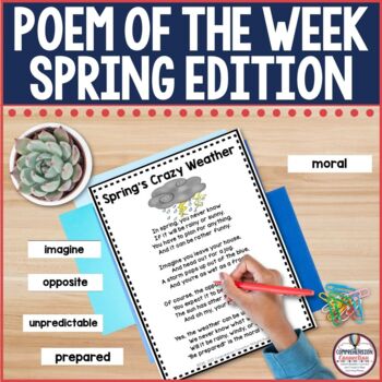 Spring Poem of the Week Fluency Activities Spring Poetry for 2nd and ...