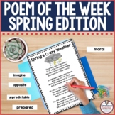Spring Poem of the Week Fluency Activities Spring Poetry f