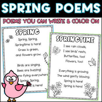 Printable Spring Poems By Clayton's Little Learners 