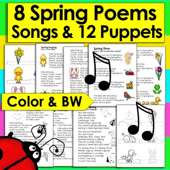 Spring Activities: Songs, Poems, and Finger Puppets!