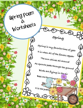 Spring Poems and Worksheet by Adapted Adventures | TPT