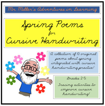 Preview of Spring Poems for Cursive Handwriting! EASEL!