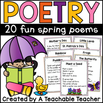 Spring Poetry by A Teachable Teacher | Teachers Pay Teachers