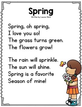 Spring Poetry by A Teachable Teacher | Teachers Pay Teachers