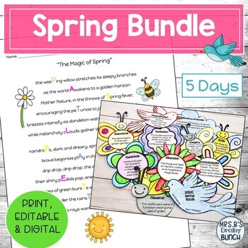 Preview of Spring Poetry Activities | BUNDLE