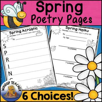 Spring Poetry Activity Sheets by Windup Teacher | TpT