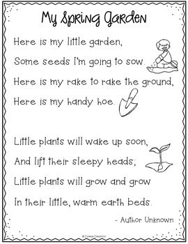 Spring Poetry Booklet by Coreas Creations | TPT