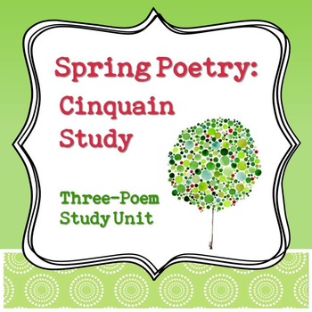 Preview of Spring Poetry: Cinquain Poem Study Unit - Distance Learning