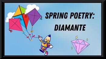 Preview of Spring Poetry (Diamante Kites)