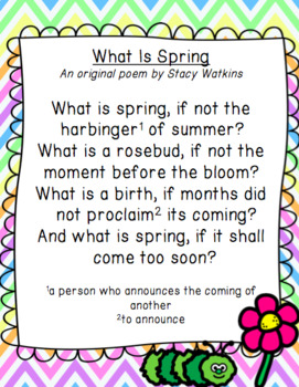 Spring Poetry Mini-Unit for 3rd, 4th, 5th Grade by Stacy Watkins