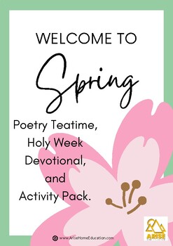 Preview of Spring Poetry Tea, Easter Devotional and Activity Pack