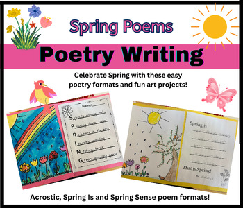 Preview of Spring Poetry Templates | Acrostic, Spring Is and Spring Sense