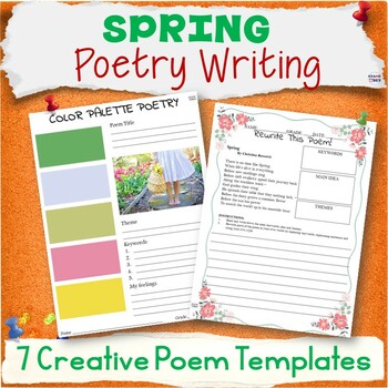 Spring Poetry Writing Activities - Ice Breakers Poem Templates | TPT