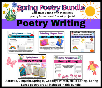 Spring Poetry Templates Bundle by Teaching from the Heart 4 You | TPT