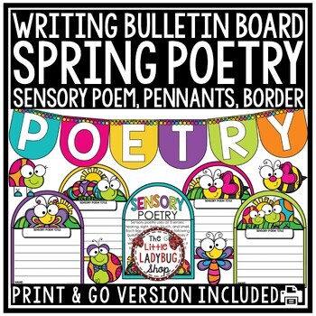 Spring Poetry Writing Sensory Poem Poetry Bug Class Décor Bulletin Board