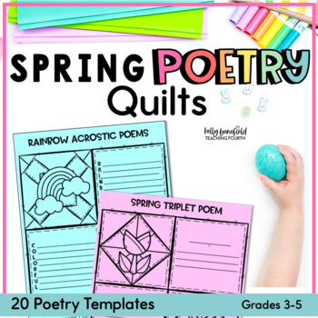 Preview of Spring Poetry Writing Templates and Activities for Poetry Month