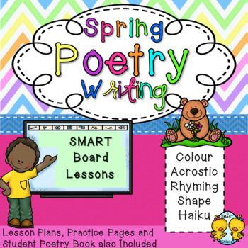 Preview of Spring Poetry Writing Unit & SMART Board Lessons