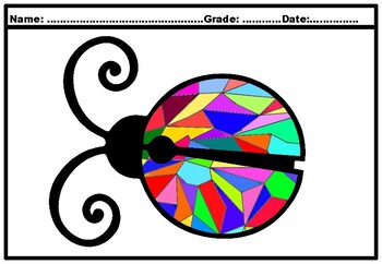 Preview of 10 Spring Polygon, Geometric Art Activity, Spring Coloring Pages