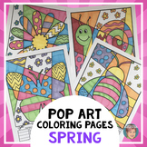 Spring Interactive Coloring Pages + Writing | Fun Spring A