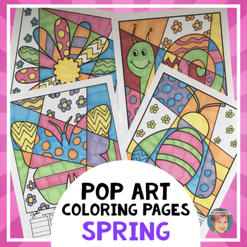 Preview of Spring Activity | Interactive Coloring Pages + Writing by Art with Jenny K!