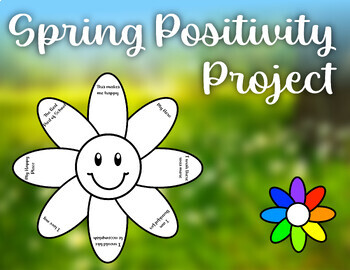 Preview of Positivity Flower Project - Bulletin Board - Easy Craft