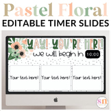Pastel Classroom Decor | PowerPoint Countdown Timers | Bla