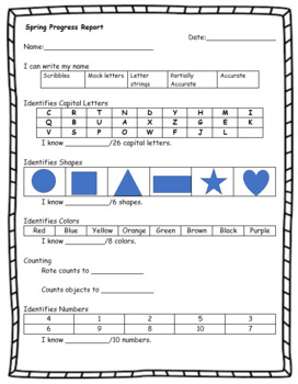 Preview of Spring Pre-K Assessment