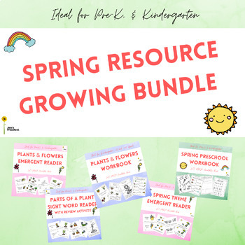 Preview of Spring Pre-K and Kindergarten Themed Resources GROWING BUNDLE