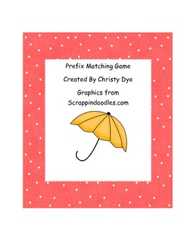 Preview of Spring Prefix Matching Game FREEBIE OF THE WEEK