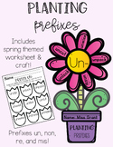 Spring Prefixes Worksheet and Craft - Includes Prefixes Un
