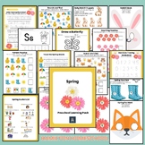 Spring Preschool Activity Sheets Bundle Pre K Kindergarten