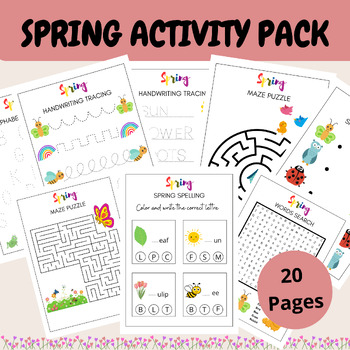 Preview of Spring Preschool Activity, Spring Printable, PreK Spring, Spring Time Printable