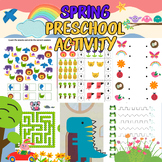 Spring Preschool Activity Worksheets, Kindergarten and Hom