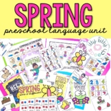 Spring Preschool Language Unit for Speech Therapy (+BOOM Cards)