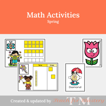 Preview of Spring Preschool Math Activities