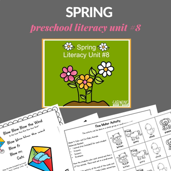 Preview of Spring Preschool Unit (Literacy Rich)