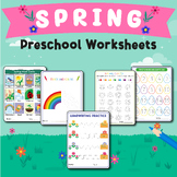 Spring Preschool Worksheets, Preschool Printable, PreK and