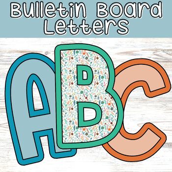 Preview of Spring Primary Font Bulletin Board Letters Bundle, Alphabet & Special Characters