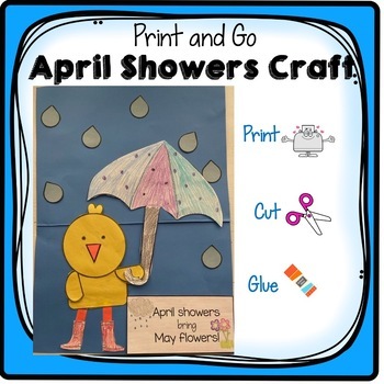 Preview of Spring Print and Go Craft ~ April Showers Bring May Flowers ~