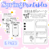 Spring Printable Activities and Games | for Middle & High School