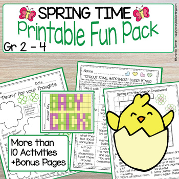 Preview of Spring Theme Unit | Spring Activities | SEL | Writing | Art +