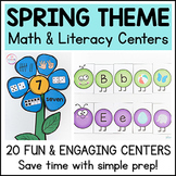 Spring Math and Literacy Centers Bundle for Preschool, Pre