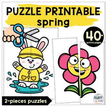 spring printable puzzles for toddler and preschool fine motor activities